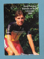 WIELRENNER - CYCLISTE - COUREUR  STEVEN VAN AKEN - KAMP. VAN BELGIE LIEFHEBBERS 1995 -  FOTOKAART (3843) - Cyclisme