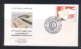 Tunisie 2014- L'Adoption De La Constitution Tunisienne FDC - Tunisie (1956-...)