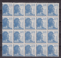 Spain - Block Of 20 Y&T 754 - Unhinged But With Flaws, See Scan - Unused Stamps