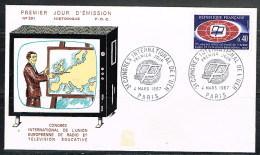 RAD-L19 - FRANCE N° 1515 Sur FDC Congrès Radio Et Télévision Educative 1967 - 1960-1969