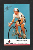 WIELRENNER - CYCLISTE - COUREUR  Henk BAARS - BARBAS  - FOTOKAART  (4551) - Cyclisme