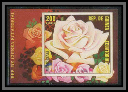 Guinée équatoriale Guinea 062 Bloc 315 Roses Fleurs Fleur Flowers Non Dentelé Imperf MNH ** - Rozen