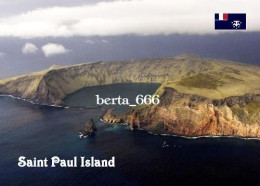 TAAF Saint Paul Island Aerial View UNESCO New Postcard - TAAF : Terres Australes Antarctiques Françaises