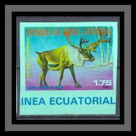 Guinée équatoriale Guinea 052c N°1241 Faune (Animals & Fauna) CARIBOU Non Dentelé Imperf MNH ** - Andere & Zonder Classificatie