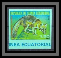 Guinée équatoriale Guinea 051d N°1239 Faune (Animals & Fauna) RENARD GRIS (fox) Non Dentelé Imperf MNH ** - Äquatorial-Guinea