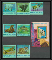 Guinée équatoriale Guinea 050 N°1239 /45 Non Dentelé Imperf Animals Ours Bear Morse Loup Wolf Lynx Puma MNH ** - Guinée Equatoriale