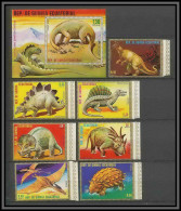 Guinée équatoriale Guinea 041 Préhistoire Prehistorics Dinosaure Dinosaurs N°1352/58 + Bloc 304 Série Complète MNH ** - Equatorial Guinea