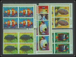 Guinée équatoriale Guinea 029b Mi 1469/75 B Bloc 4 Non Dentelé Imperf Poissons (Fish Poisson Fishes) MNH ** - Guinea Equatoriale