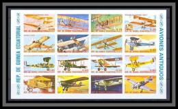 Guinée équatoriale Guinea 026a Avion (plane Planes Avions) Non Dentelé Imperf N°1598 K Bloc MNH ** - Airplanes