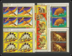 Guinée équatoriale Guinea 042 Préhistoire Prehistorics Dinosaure Dinosaurs Bloc 4 N°1352/58 + Bloc 304 MNH ** - Préhistoriques