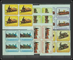 Guinée équatoriale Guinea 031C N°1361/67 B Bloc 4 Train Trains Locomotive Non Dentelé Imperf MNH ** - Guinea Equatoriale