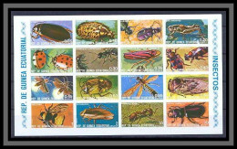 Guinée équatoriale Guinea 022 Insectes (insects) Non Dentelé Imperf Bloc Non Dentelé Imperf MNH ** - Other & Unclassified