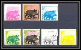 Guinée équatoriale Guinea 018 Faune (Animals & Fauna) SANGLIER Essai Proof Non Dentelé Imperf Orate MNH ** - Autres & Non Classés