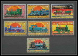 Guinée équatoriale Guinea 006 N°147/153 Centenaire Chemain De Fer Japonais Trains Serie Complète MNH ** - Trains