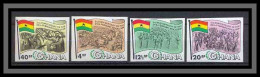 Ghana Non Dentelé Imperf ** MNH N° 307 / 310 REVOLUTION DU 24 FEVRIER 1966 RARE COTE 42 - Ghana (1957-...)