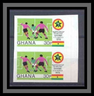 Ghana N° 619 Football (Soccer) T PAIRE PAIRE Non Dentelé Imperf ** MNH Coupe D'Afrique Des Nations - Afrika Cup