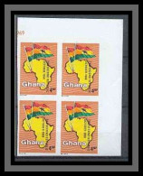 Ghana BLOC 4 Non Dentelé Imperf ** MNH N° 359 SECONDE REPUBLIQUE COTE 65 EURO - Ghana (1957-...)