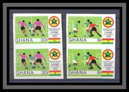 Ghana N° 618 / 619 Football (Soccer) Paire Non Dentelé Imperf ** MNH Coupe D'Afrique Des Nations - Afrika Cup