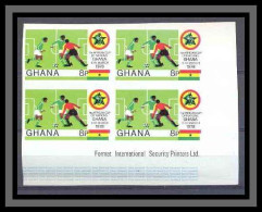 Ghana N° 618 Football (Soccer) Bloc 4 Non Dentelé Imperf ** MNH Coupe D'Afrique Des Nations - Afrika Cup