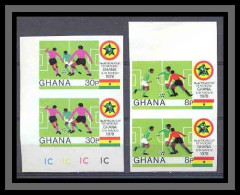 Ghana N° 618 / 619 Football (Soccer) Paire Non Dentelé Imperf ** MNH Coupe D'Afrique Des Nations - Afrika Cup