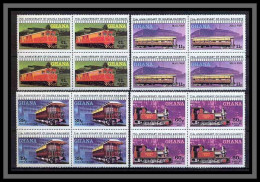 Ghana BLOC 4 N°638 / 641 Train Trains / CHEMIN DE FER DU Ghana COTE 36 EUROS - Treinen