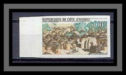 Cote D'ivoire (Ivory Coast) 007a N°39 PA Non Dentelé Imperf VILLAGE SENOUFO BORD DE FEUILLE MNH ** - Ivoorkust (1960-...)