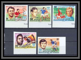 Congo 466 Non Dentelé Imperf N°524/528 Coupe Du Monde Football Soccer Argentina 78 Overprint Surchargé MNH ** - Ongebruikt