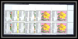 Congo 403 Bloc 4 ** N°1026G/1026M Fleurs (fleur Flower Flowers) Série Complète MNH ** - Ongebruikt