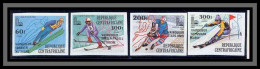 Centrafricaine 007 Non Dentelé Imperf Pa N°208/211 Jeux Olympiques Olympic Games Lake Placid 80 MNH ** - Inverno1980: Lake Placid