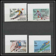 Centrafricaine 009 Non Dentelé Imperf Pa N°208/211 Jeux Olympiques Olympic Games Lake Placid 80 MNH ** - Inverno1980: Lake Placid