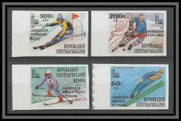 Centrafricaine 008 Non Dentelé Imperf Pa N°208/211 Jeux Olympiques Olympic Games Lake Placid 80 MNH ** - Central African Republic