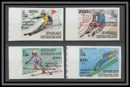 Centrafricaine 00 Non Dentelé Imperf Pa N°208/211 Jeux Olympiques Olympic Games Lake Placid 80 MNH ** - Inverno1980: Lake Placid