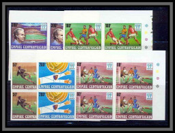 Centrafricaine 046 Bloc 4 Non Dentelé Imperf N°315 /319 Football Soccer Coupe Du Monde Argentina 78 MNH ** - 1978 – Argentine