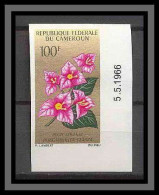 Cameroun 322 - Coin Avec Date Non Dentelé Imperf ** Mnh Pa N° 83 Fleurs (fleur Flowers) Bougainvillier Gialira - Autres & Non Classés