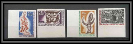 Cameroun 305 Non Dentelé Imperf ** Mnh N° 413 / 416 ARTS NEGRES DAKAR 1966 - Beeldhouwkunst