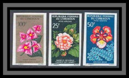 Cameroun 310 Non Dentelé Imperf ** Mnh PA N° 81 / 83 Fleurs (fleur Flowers) Delonix Regia/bougainvillier - Orchideen