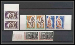 Cameroun 306 - Paire Non Dentelé Imperf ** Mnh N° 413 / 416 ARTS NEGRES DAKAR 1966 - Cameroun (1960-...)