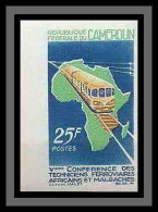 Cameroun 259 Non Dentelé Imperf ** Mnh N° 435 Conférence De 1967 Techniciens Ferroviaires Train - Eisenbahnen