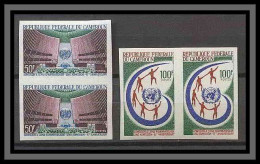 Cameroun 264 - Paire Non Dentelé Imperf ** Mnh N° 429 / 430 Admission A ONU Nations Unies (uno - United Nations) - Cameroun (1960-...)