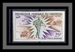 Cameroun 230 Non Dentelé Imperf ** Mnh PA N° 85 Force Armées (army) Tank - Parachute - Police - Gendarmerie