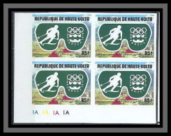 Haute-Volta 031b - Bloc 4 Non Dentelé Imperf ** Mnh N° 372 SKI Jeux Olympiques (olympic Games) INNSBRUCK 1976 - Ski