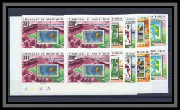 Haute-Volta 028 Non Dentelé Imperf ** Mnh N° 470/4 Overprint Silver "vainqueurs" Football (Soccer) Bloc 4 - 1978 – Argentina