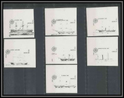 Guinée équatoriale Guinea 468 N°998/1004 Bateau Bateaux Ship Ships Essai Proof Non Dentelé Imperf Orate Astrolabe MNH ** - Guinea Equatoriale