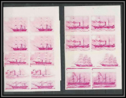 Guinée équatoriale Guinea 475 N°998/1004 Bateau Bateaux Ship Ships Essai Proof Non Dentelé Imperf Orate Astrolabe MNH ** - Ships