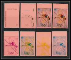 Guinée équatoriale Guinea 323 N°109 Jeux Olympiques Olympic Games Essai Proof Non Dentelé Imperf Vault PERCHE MNH ** - Athletics