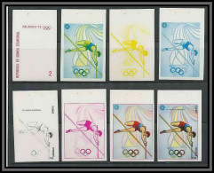 Guinée équatoriale Guinea 316 N°109 Jeux Olympiques Olympic Games Munich Essai Proof Non Dentelé Imperf PERCHE MNH ** - Sommer 1972: München