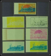 Guinée équatoriale Guinea 312 N°151 Train Trains Japon Japan Essai Proof Non Dentelé Imperf Orate Papier Teinté MNH ** - Eisenbahnen