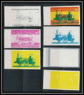 Guinée équatoriale Guinea 306 N°152 Train Trains Japon Japan Essai Proof Non Dentelé Imperf Orate MNH ** - Treni