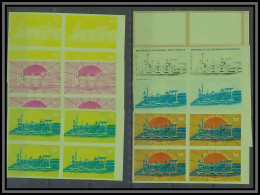 Guinée équatoriale Guinea 312a N°151 Train Trains Japon Japan Essai Proof Non Dentelé Imperf Orate Papier Teinté MNH ** - Trains