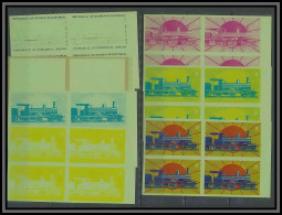 Guinée équatoriale Guinea 309a N°148 Train Trains Japon Japan Essai Proof Non Dentelé Imperf Orate Papier Teinté MNH ** - Treni